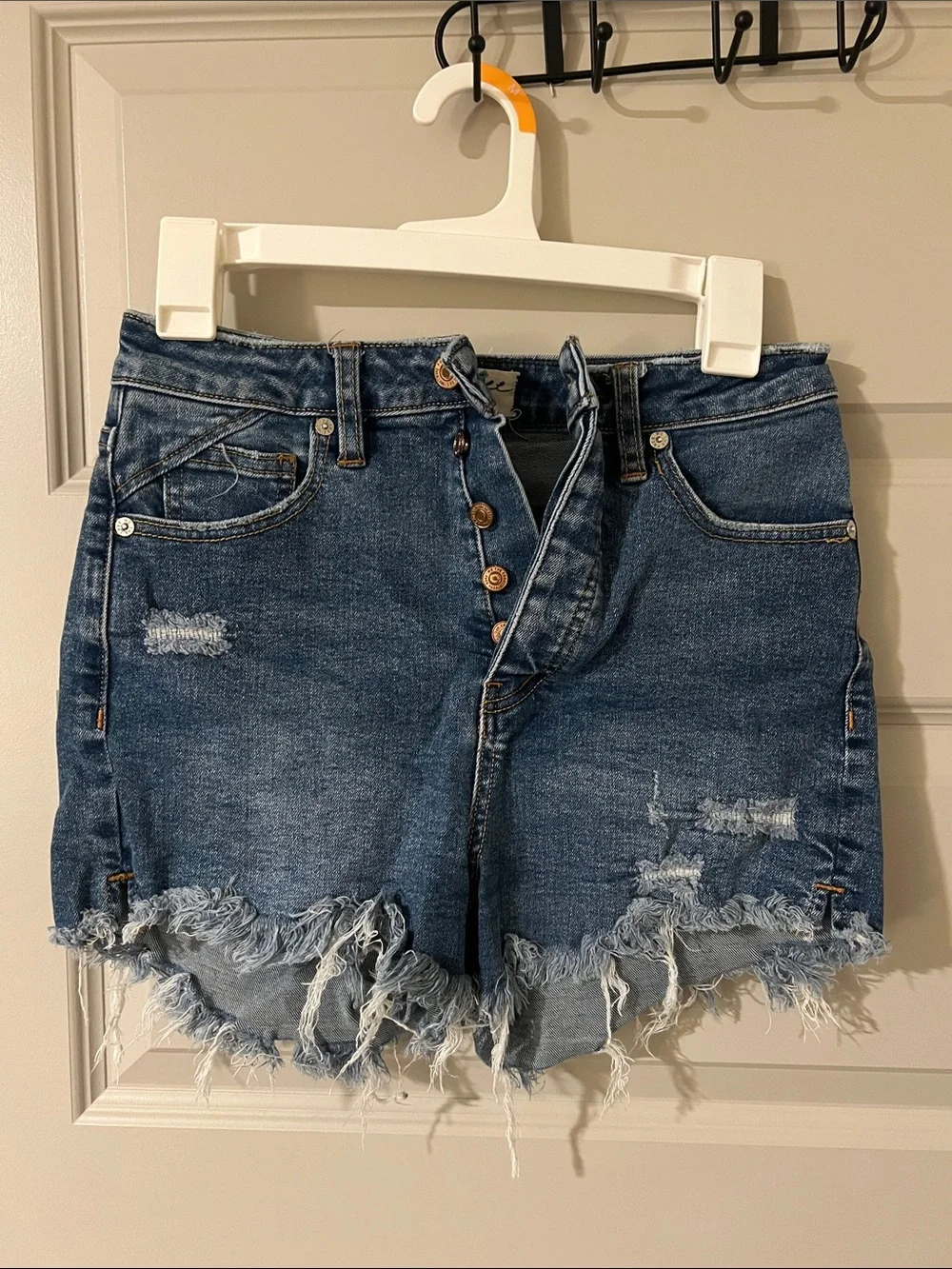 Denim mini shorts